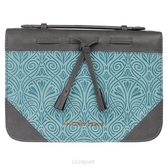 Amazing Grace Gray and Turq with Tassels