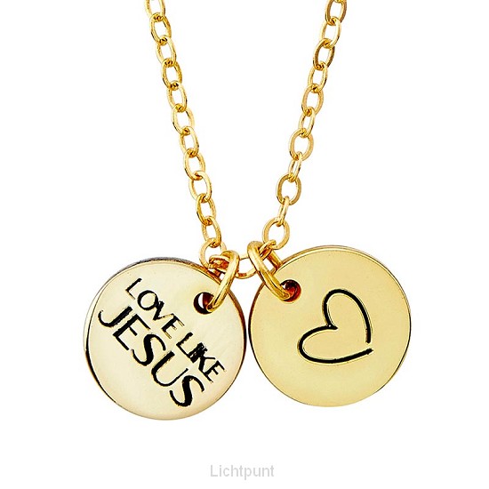 Double coin necklace Heart