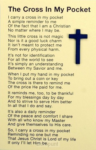 Pocketkruisje engels