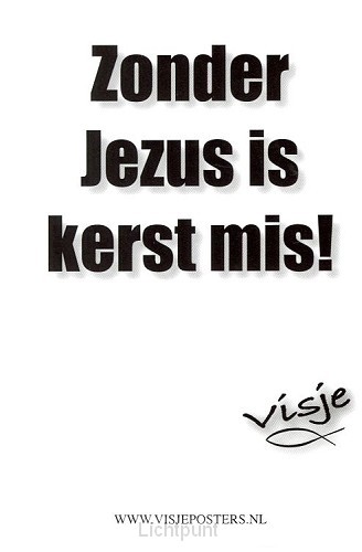 Kaart visje zonder Jezus is je kerst mis