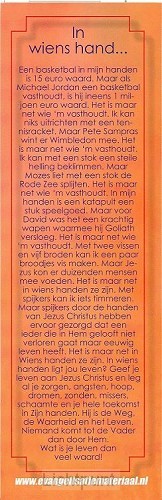 Boekenlegger in wiens hand