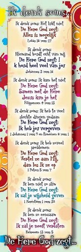 Boekenlegger kind ik denk soms de Here