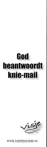 Boekenlegger visje God beantwoord knie-m