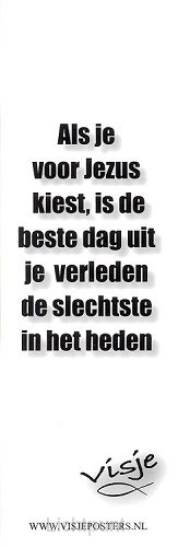 Boekenlegger visje als je voor Jezus kie