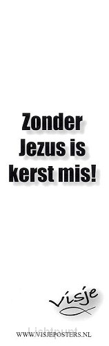 Boekenlegger visje zonder Jezus is kerst