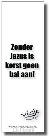 Boekenlegger visje zonder Jezus is kerst