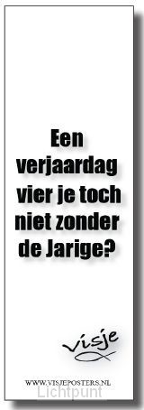 Boekenlegger visje een verjaardag vier