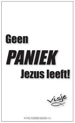 Minikaart visje geen paniek Jezus leeft