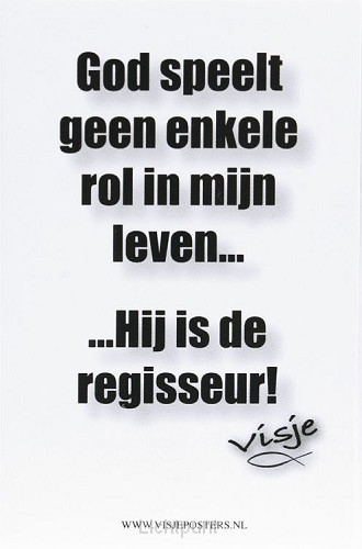 Minikaart visje God speelt geen enkele