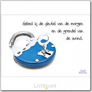 Prentbriefkaart gebed is de sleutel van