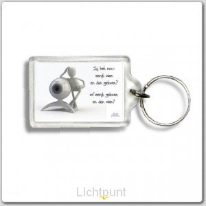 Sleutelhanger eerst geloven dan zien