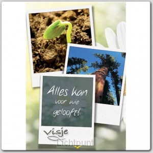 Wenskaart visje alles kan voor wie geloo