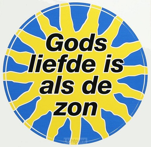 Sticker Gods liefde is als de zon