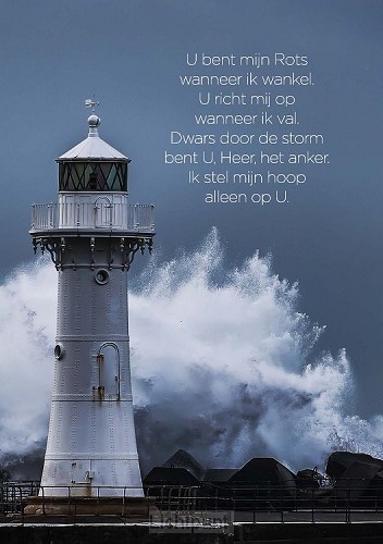 Poster u bent mijn rots wanneer ik