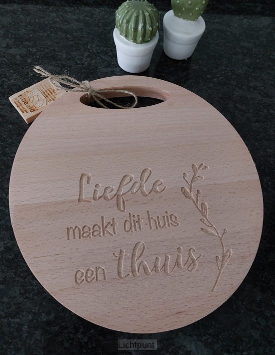 Broodplank ovaal Liefde maakt dit huis