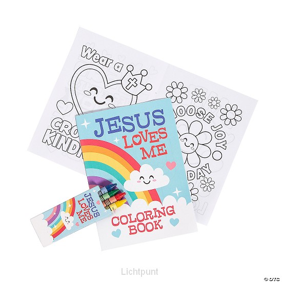 Jesus loves me coloring book& crayons