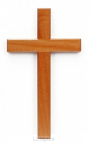 Kruis hang 20cm blank hout