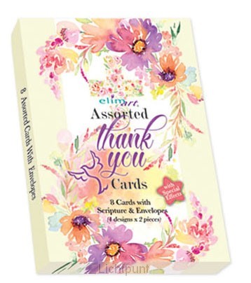Boxed Cards Thank You Pink Flowers