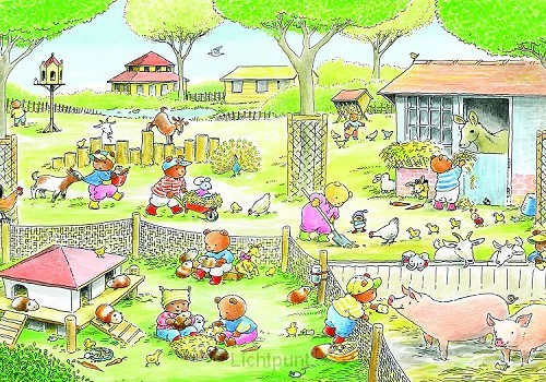 Ansichtkaart 15x10,5 kinderboerderij