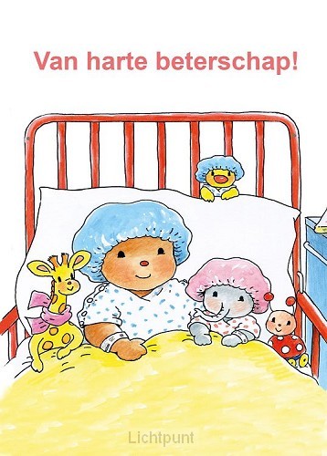 Ansichtkaart 15x10,5 van harte beterscha