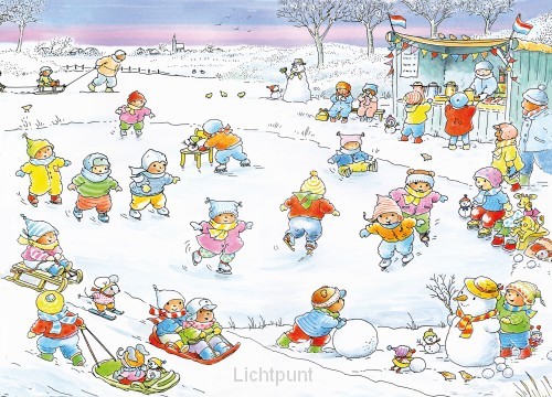 Ansichtkaart 15x10,5 bobbi winter