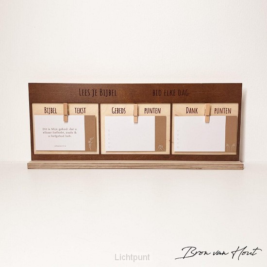 Gebeds en dankbord inclusief kaartjes