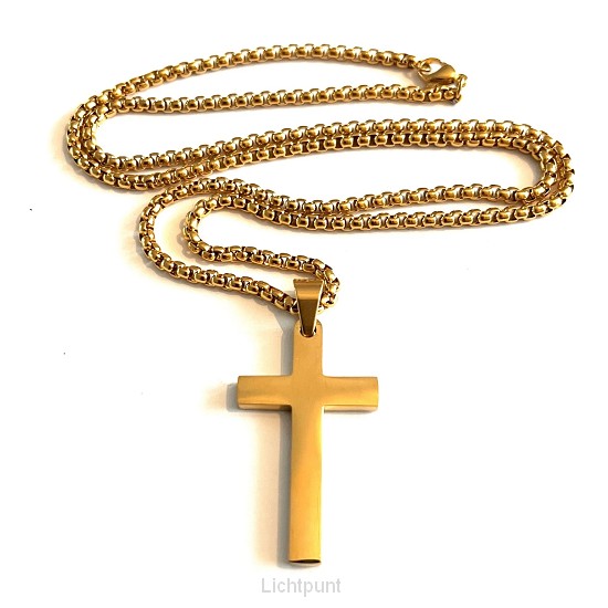 Ketting kruis goud man