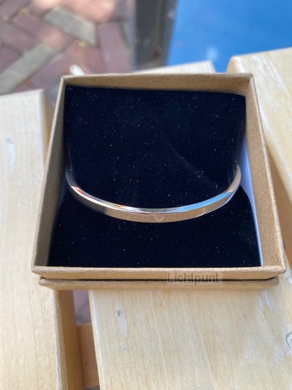 Armband zilver hartje