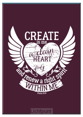 Kadobord create in me a clean hart