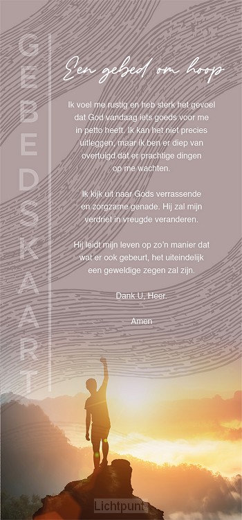 Gebedskaart Een gebed van hoop