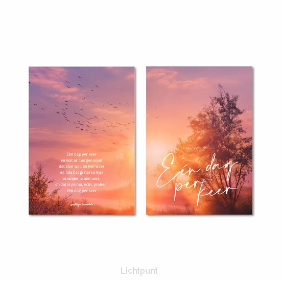 Wandbord A3 Een dag per keer