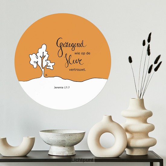 Muurcirkel gezegend wie op de Heer