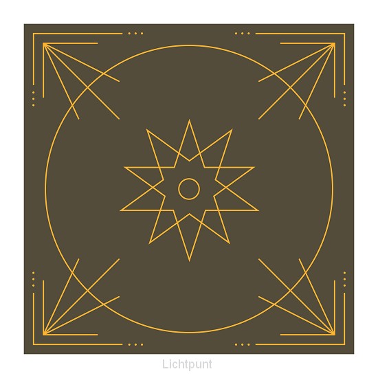 Kerstkaart ''Abstracte ster''