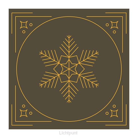 Kerstkaart ''Sneeuwvlok''