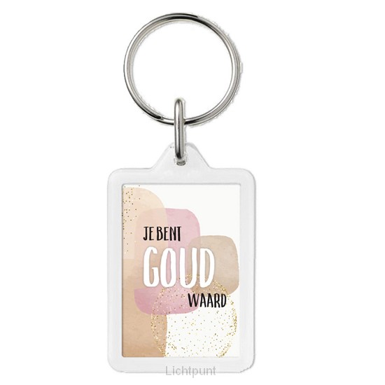 Sleutelhanger je bent goud waard