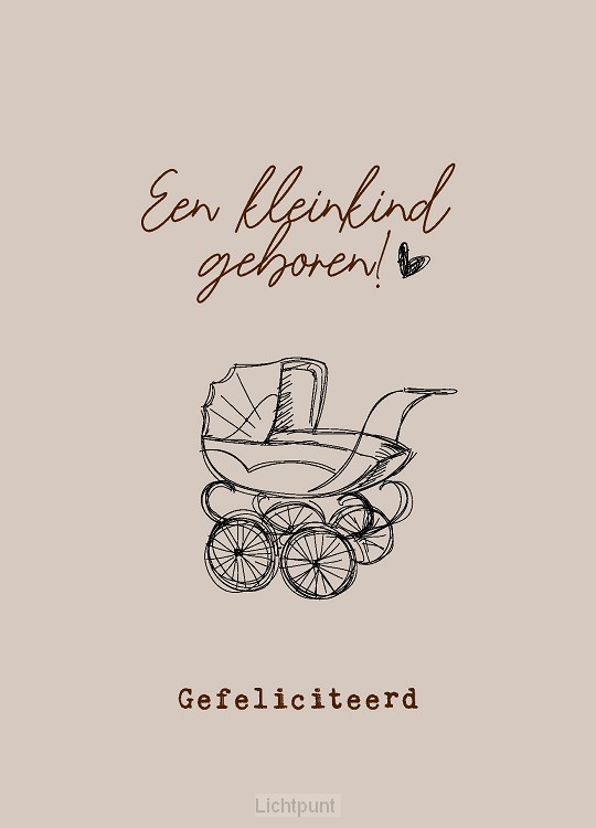 Wenskaart kleinkind geboren
