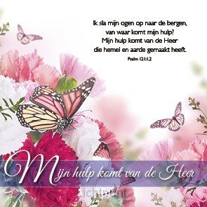 Kadokaartje mijn hulp komt van de Heer