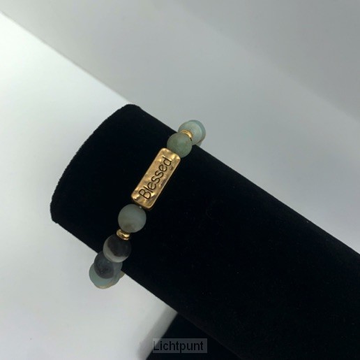 Armband natuursteen blessed groen