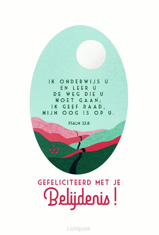 Kaart gefeliciteerd belijdenis