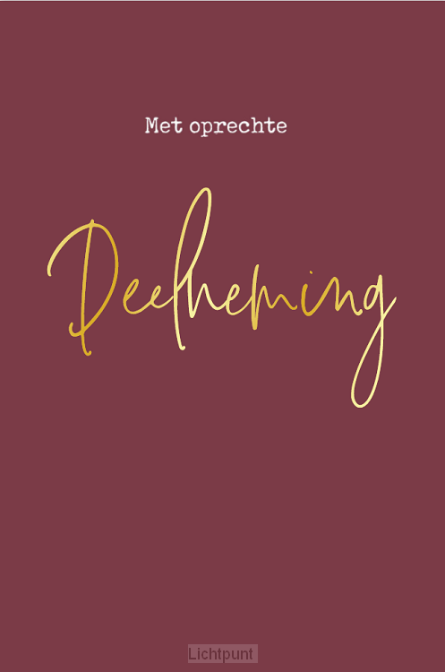 Kaart met oprechte deelneming