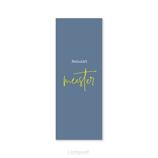 Boekenlegger Bedankt meester