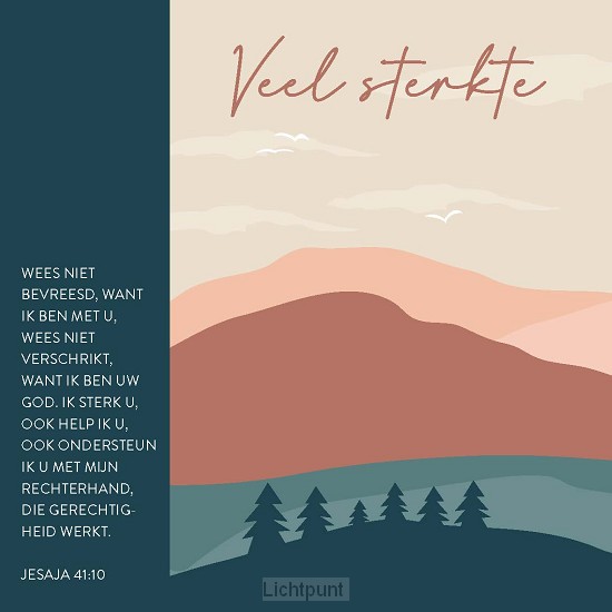 Kaart veel sterkte - Jes 41:10