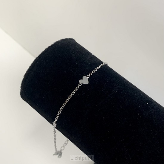 Armband drie hartjes zilver