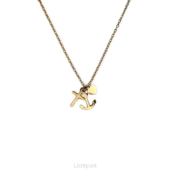 Ketting bedeltjes geloof hoop liefde