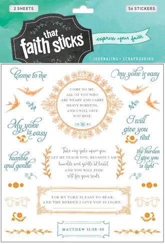 Stickers matthew 11:28-30