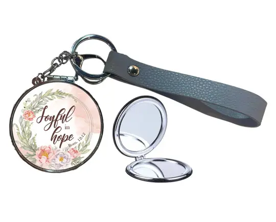 Mini compact mirror Joyful in hope