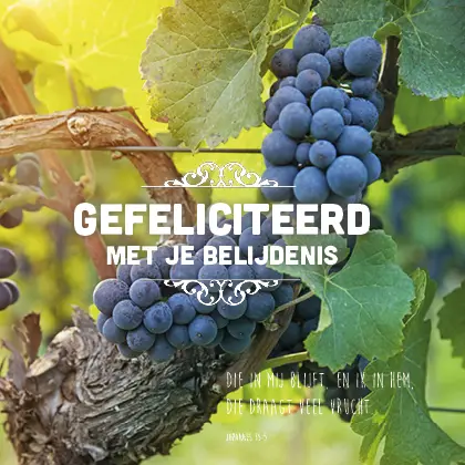 Kaart gefeliciteerd mj belijdenis rank