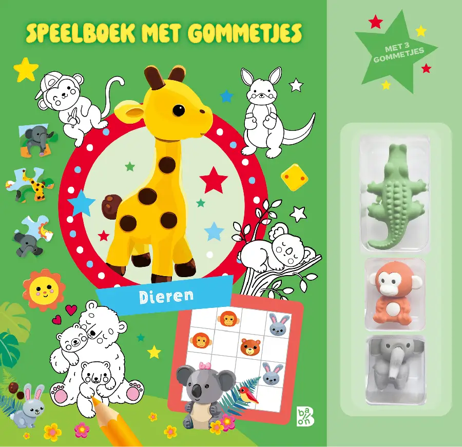 Speelboek met gommetjes: Dieren