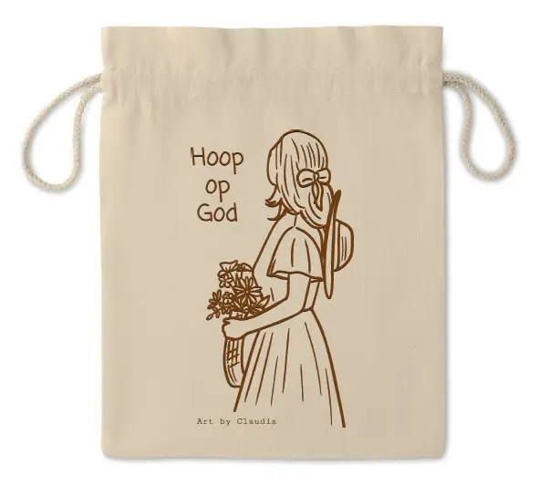 Geschenkzakje vrouw sllhouet (M)