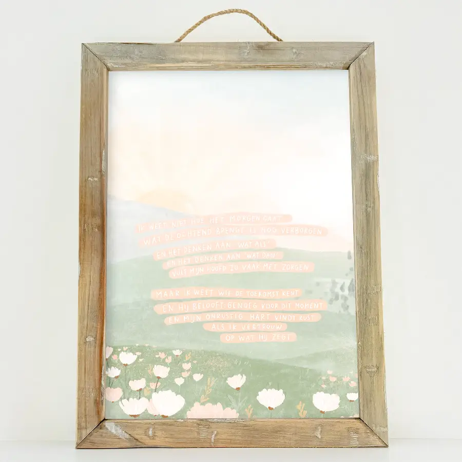 Schilderij A4 Ik weet niet hoe